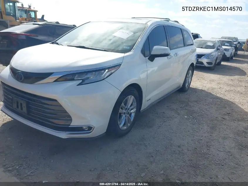 2021 Toyota Sienna Limited VIN: 5TDZRKEC1MS014570 Lot: 42013784