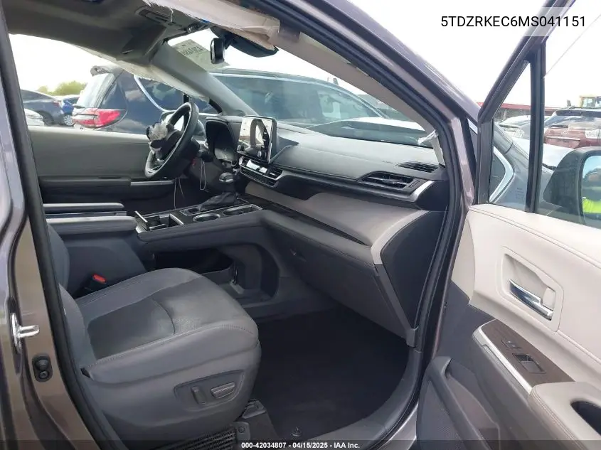2021 Toyota Sienna Limited VIN: 5TDZRKEC6MS041151 Lot: 42034807