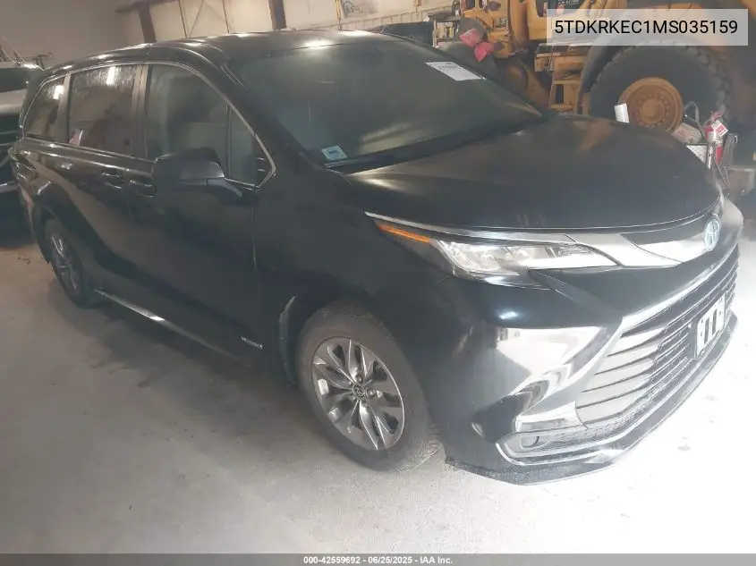2021 Toyota Sienna Le VIN: 5TDKRKEC1MS035159 Lot: 42559692