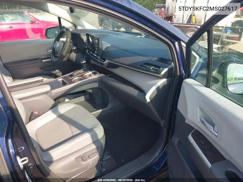2021 Toyota Sienna Xle VIN: 5TDYSKFC2MS027617 Lot: 42562960
