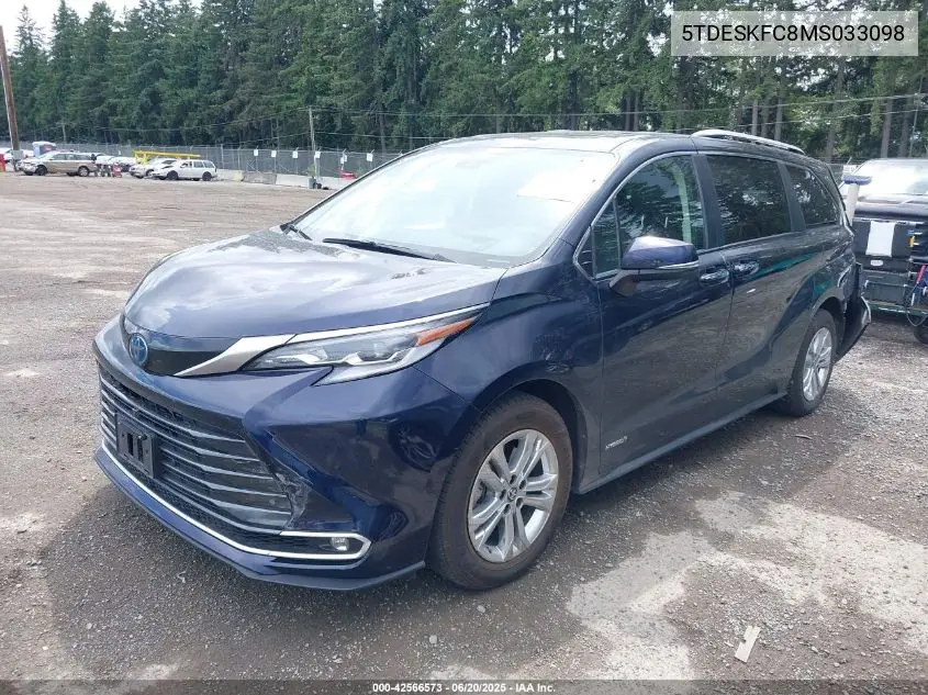 2021 Toyota Sienna Platinum VIN: 5TDESKFC8MS033098 Lot: 42566573