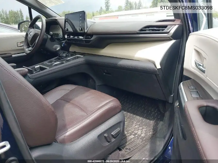 2021 Toyota Sienna Platinum VIN: 5TDESKFC8MS033098 Lot: 42566573