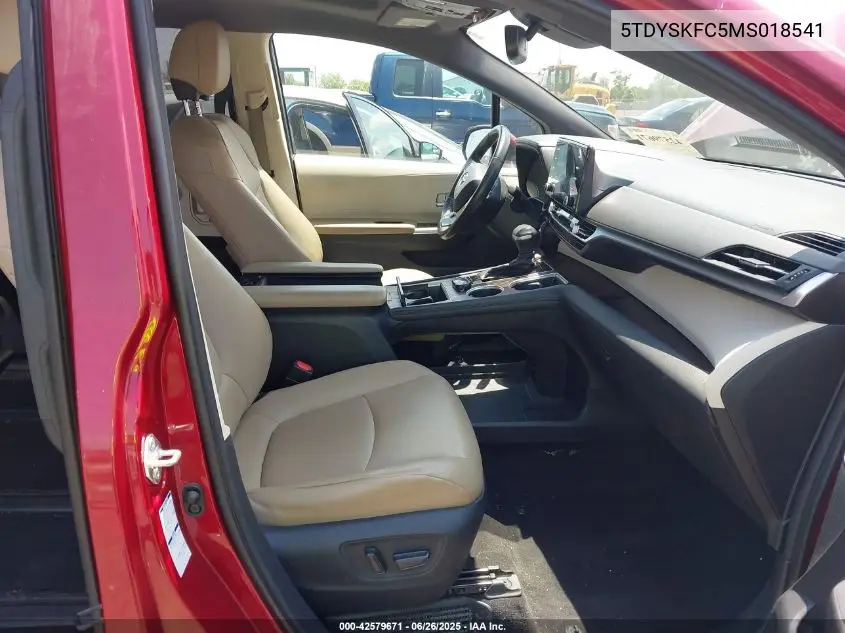 2021 Toyota Sienna Xle VIN: 5TDYSKFC5MS018541 Lot: 42579671