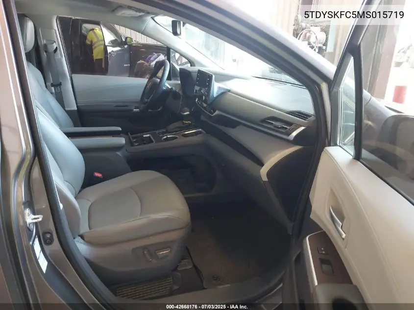 2021 Toyota Sienna Xle VIN: 5TDYSKFC5MS015719 Lot: 42668176