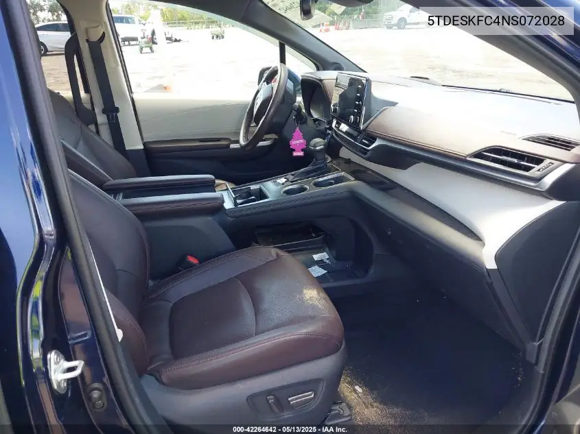 2022 Toyota Sienna Platinum VIN: 5TDESKFC4NS072028 Lot: 42264642