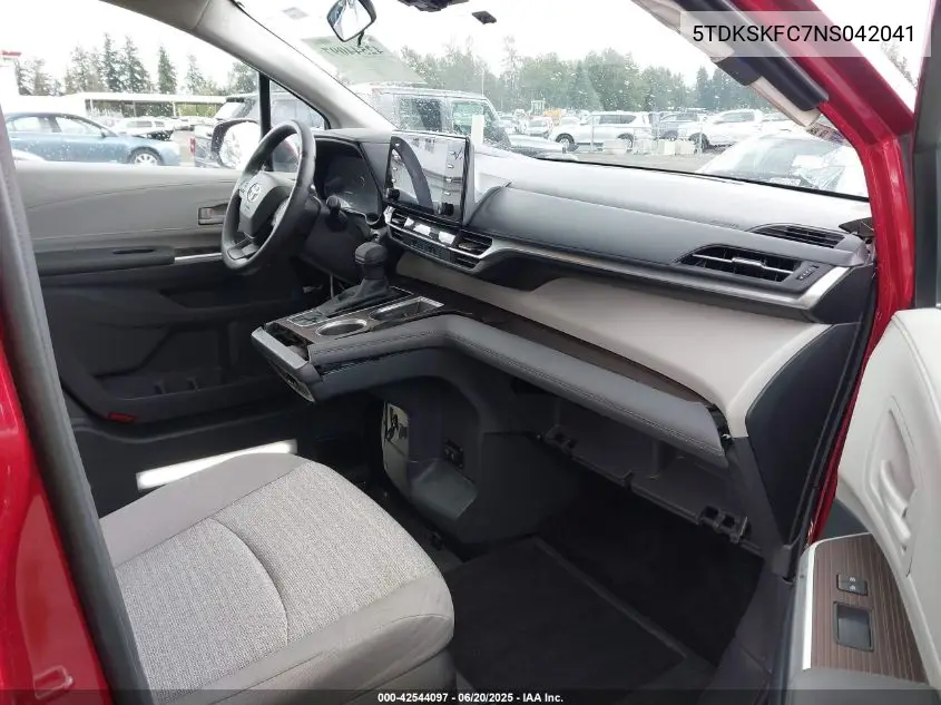 2022 Toyota Sienna Le VIN: 5TDKSKFC7NS042041 Lot: 42544097
