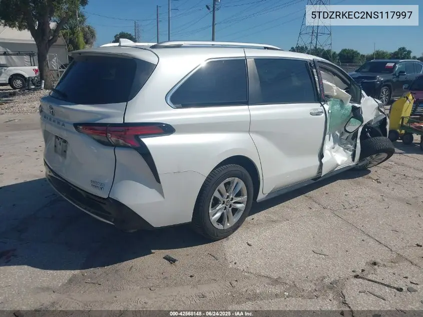 2022 Toyota Sienna Limited VIN: 5TDZRKEC2NS117997 Lot: 42568148
