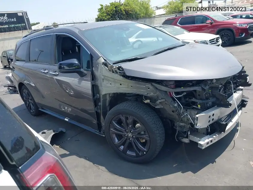 2022 Toyota Sienna Xse VIN: 5TDDRKEC4NS120023 Lot: 42580919