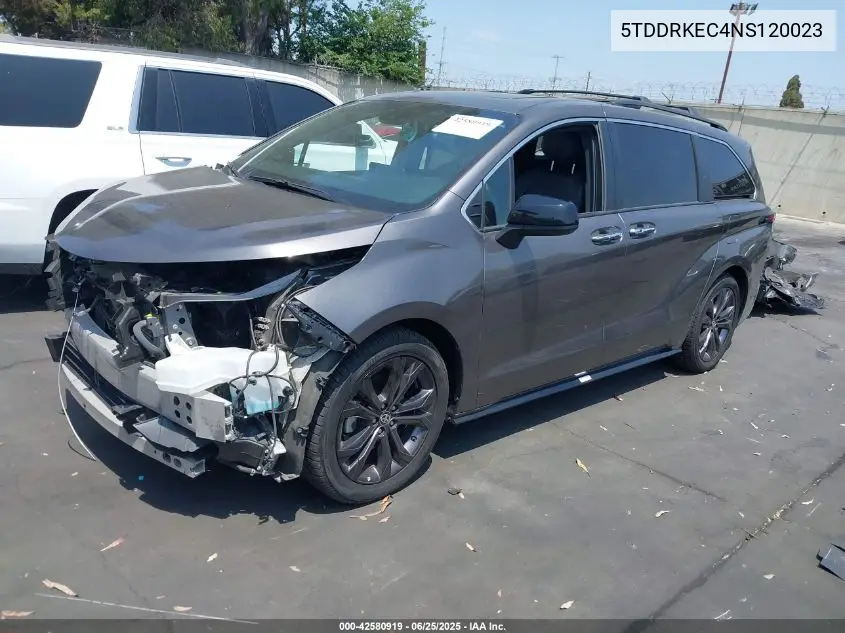2022 Toyota Sienna Xse VIN: 5TDDRKEC4NS120023 Lot: 42580919
