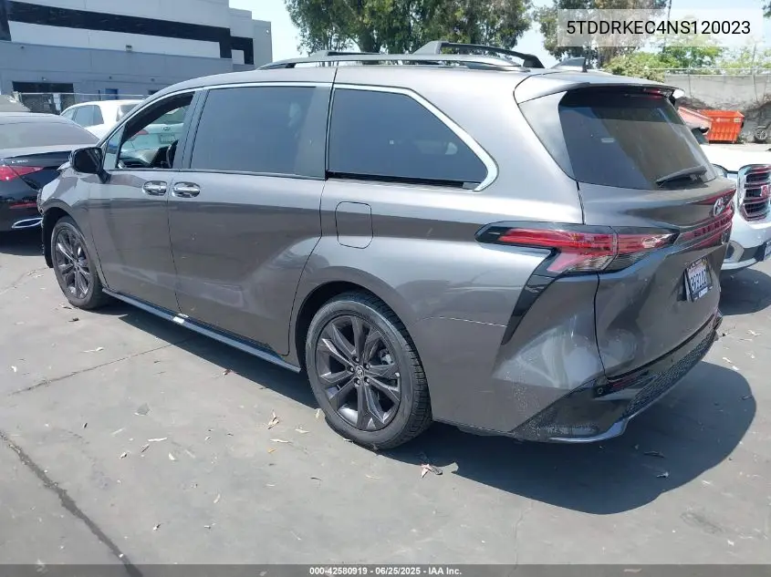 2022 Toyota Sienna Xse VIN: 5TDDRKEC4NS120023 Lot: 42580919