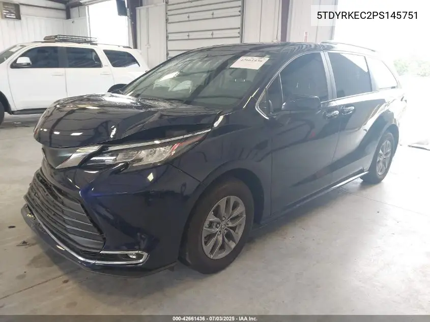 2023 Toyota Sienna Xle VIN: 5TDYRKEC2PS145751 Lot: 42661436