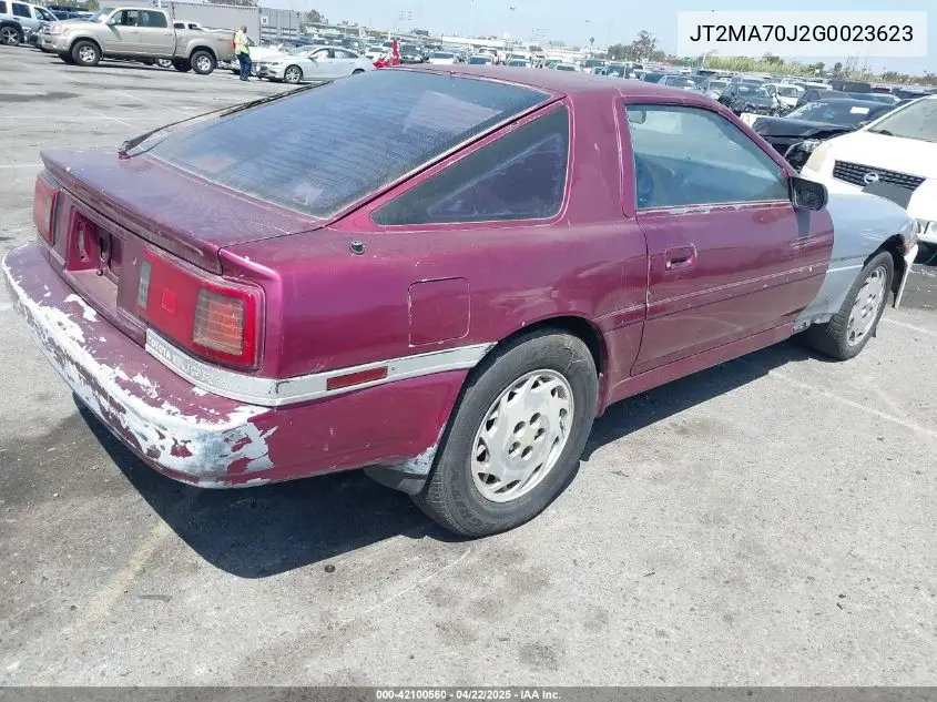 1986 Toyota Supra VIN: JT2MA70J2G0023623 Lot: 42100560