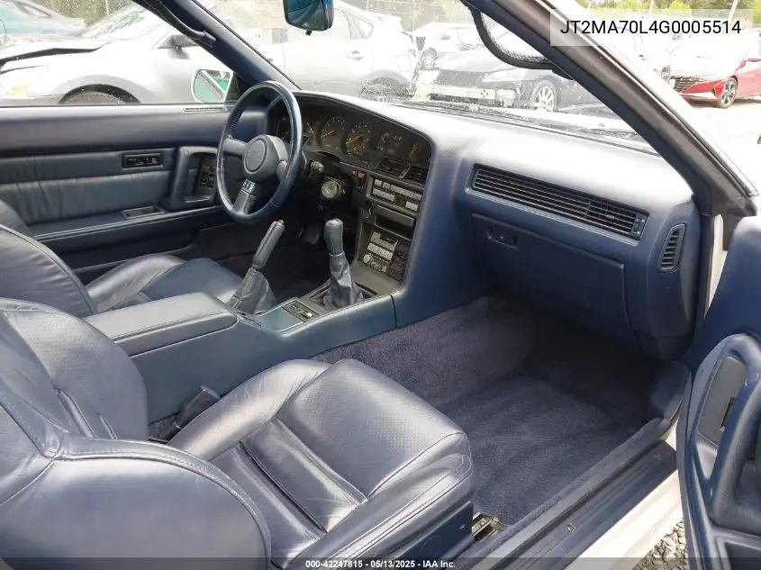 1986 Toyota Supra VIN: JT2MA70L4G0005514 Lot: 42247815