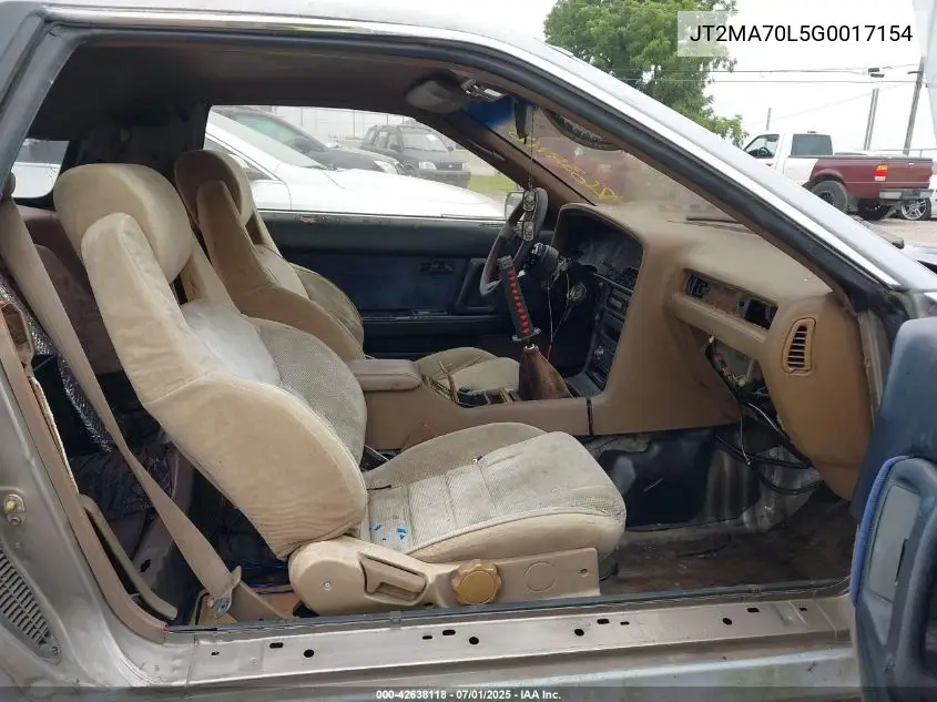 1986 Toyota Supra VIN: JT2MA70L5G0017154 Lot: 42638118