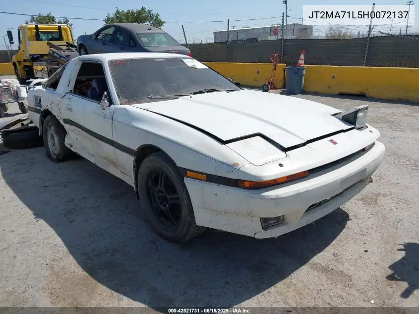 1987 Toyota Supra VIN: JT2MA71L5H0072137 Lot: 42521731