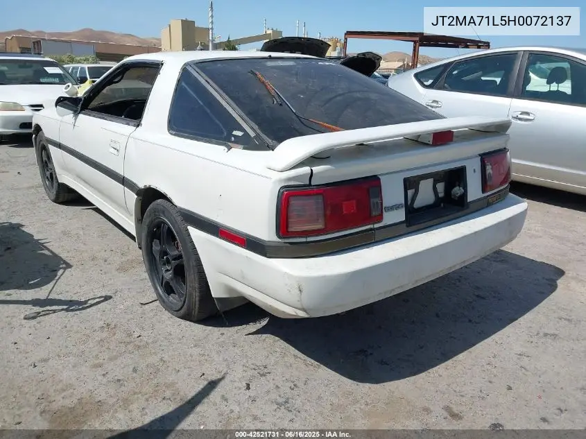 1987 Toyota Supra VIN: JT2MA71L5H0072137 Lot: 42521731