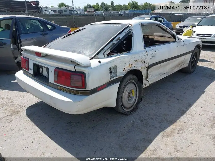 1987 Toyota Supra VIN: JT2MA71L5H0072137 Lot: 42521731