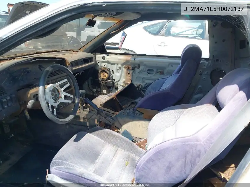 1987 Toyota Supra VIN: JT2MA71L5H0072137 Lot: 42521731