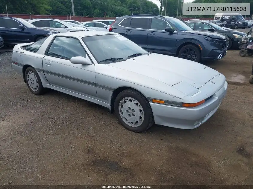 1989 Toyota Supra Sport Roof VIN: JT2MA71J7K0115608 Lot: 42607214