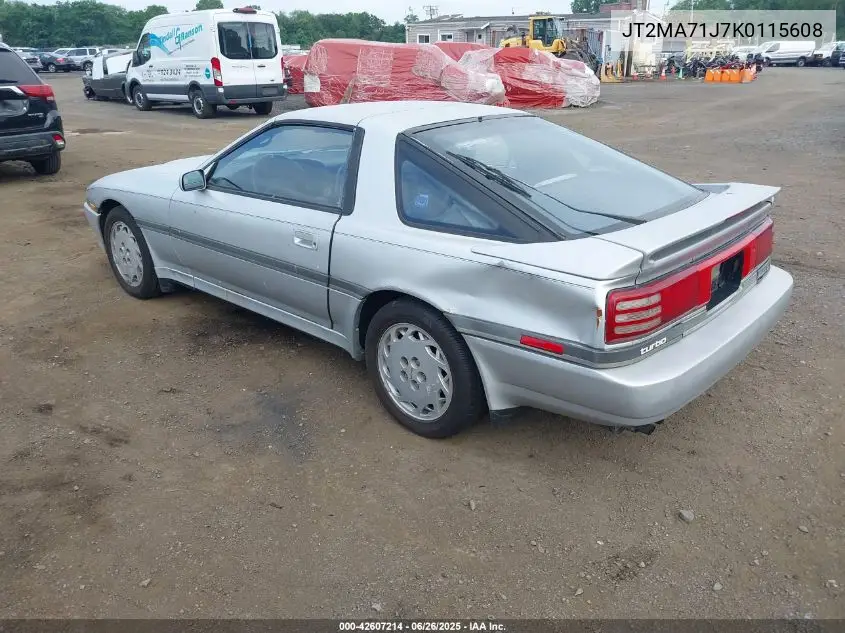 1989 Toyota Supra Sport Roof VIN: JT2MA71J7K0115608 Lot: 42607214
