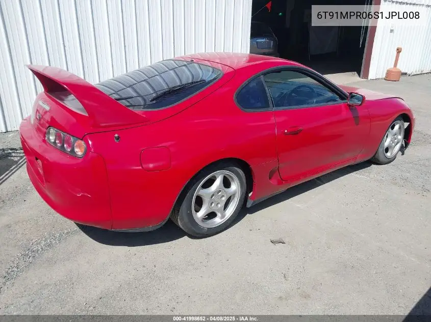 1995 Toyota Supra VIN: 6T91MPR06S1JPL008 Lot: 41998652