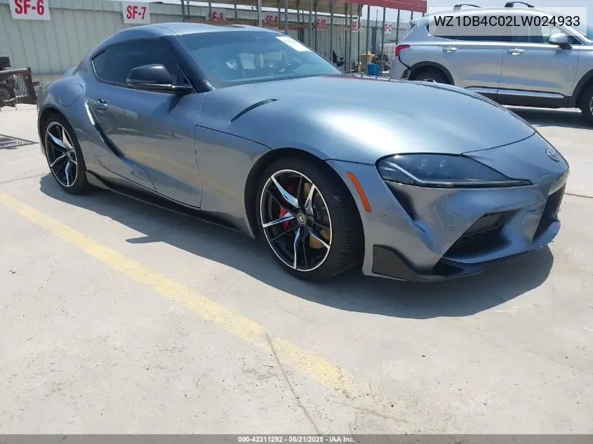 2020 Toyota Gr Supra 3.0 Premium VIN: WZ1DB4C02LW024933 Lot: 42311292