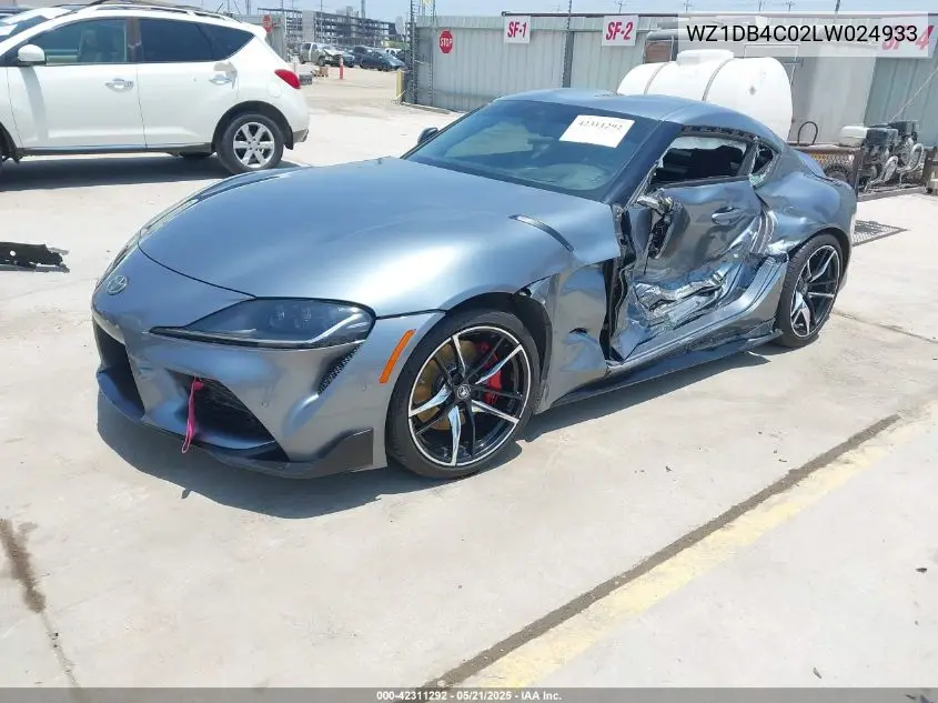 2020 Toyota Gr Supra 3.0 Premium VIN: WZ1DB4C02LW024933 Lot: 42311292