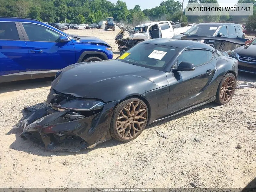 2020 Toyota Gr Supra 3.0 Premium VIN: WZ1DB4C09LW031443 Lot: 42569513
