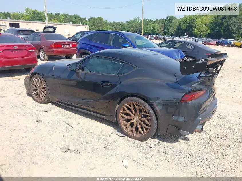 2020 Toyota Gr Supra 3.0 Premium VIN: WZ1DB4C09LW031443 Lot: 42569513