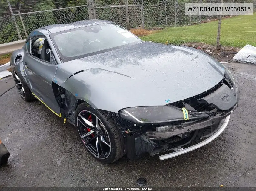 2020 Toyota Gr Supra 3.0 Premium VIN: WZ1DB4C03LW030515 Lot: 42603616