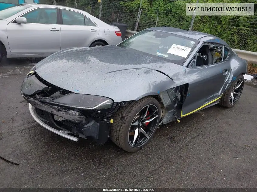 2020 Toyota Gr Supra 3.0 Premium VIN: WZ1DB4C03LW030515 Lot: 42603616