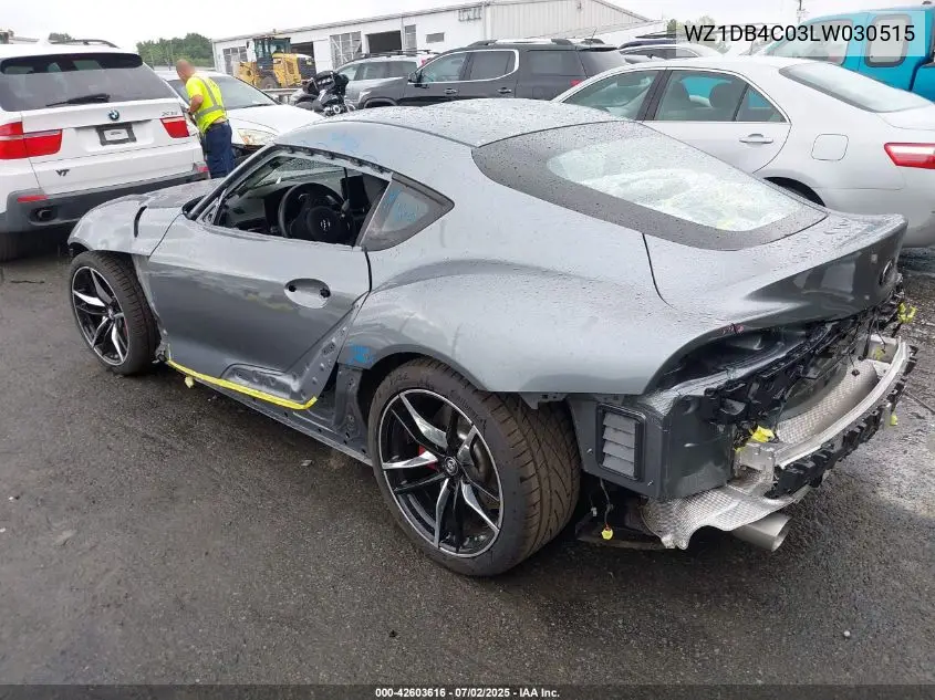 2020 Toyota Gr Supra 3.0 Premium VIN: WZ1DB4C03LW030515 Lot: 42603616