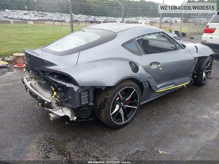 2020 Toyota Gr Supra 3.0 Premium VIN: WZ1DB4C03LW030515 Lot: 42603616