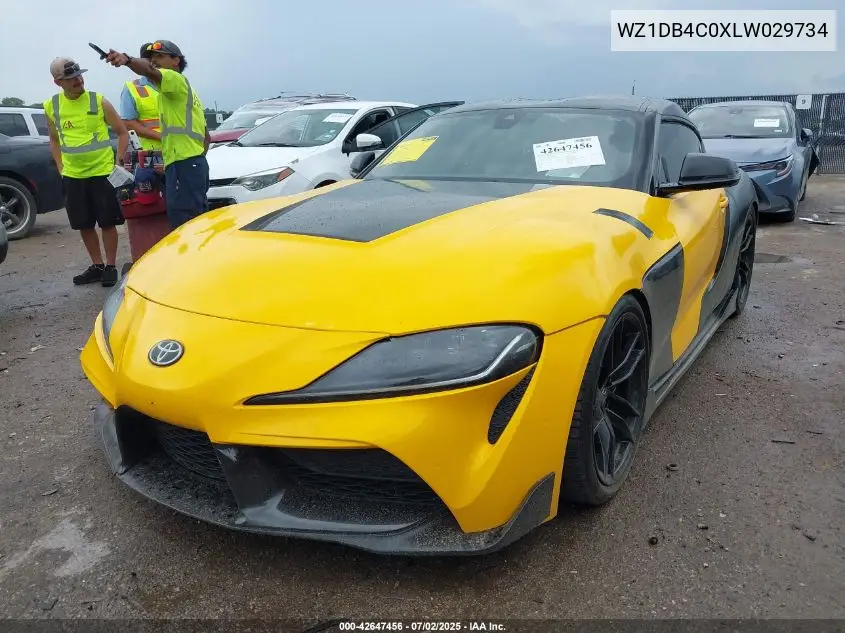 2020 Toyota Gr Supra 3.0 Premium VIN: WZ1DB4C0XLW029734 Lot: 42647456