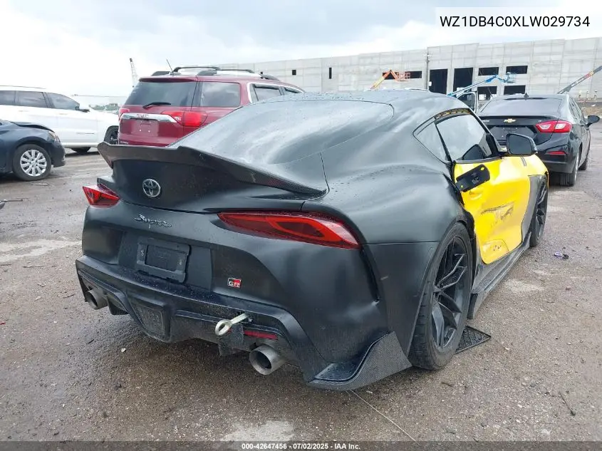 2020 Toyota Gr Supra 3.0 Premium VIN: WZ1DB4C0XLW029734 Lot: 42647456
