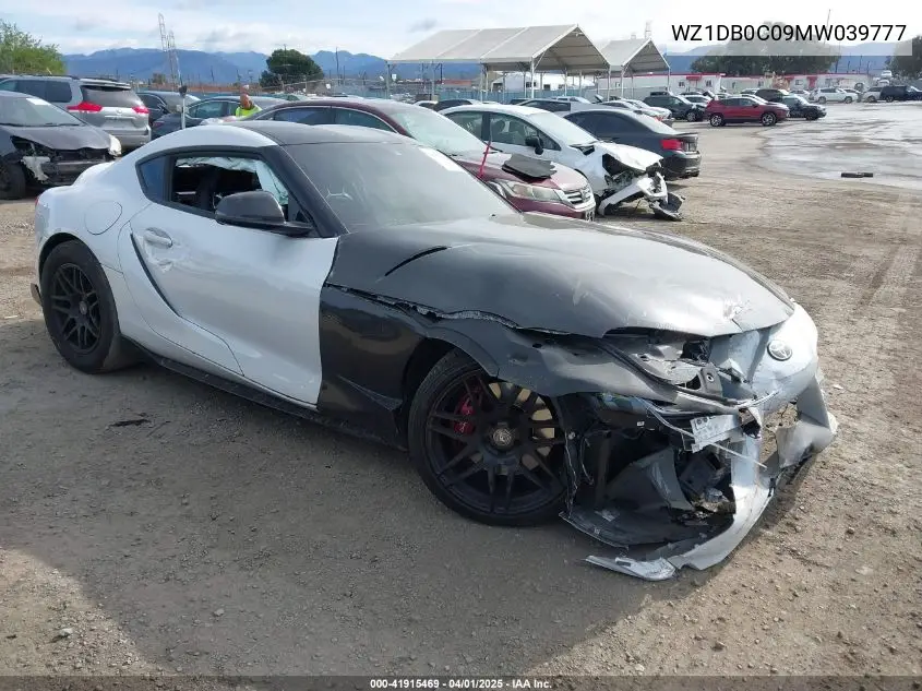 2021 Toyota Gr Supra 3.0 Premium VIN: WZ1DB0C09MW039777 Lot: 41915469