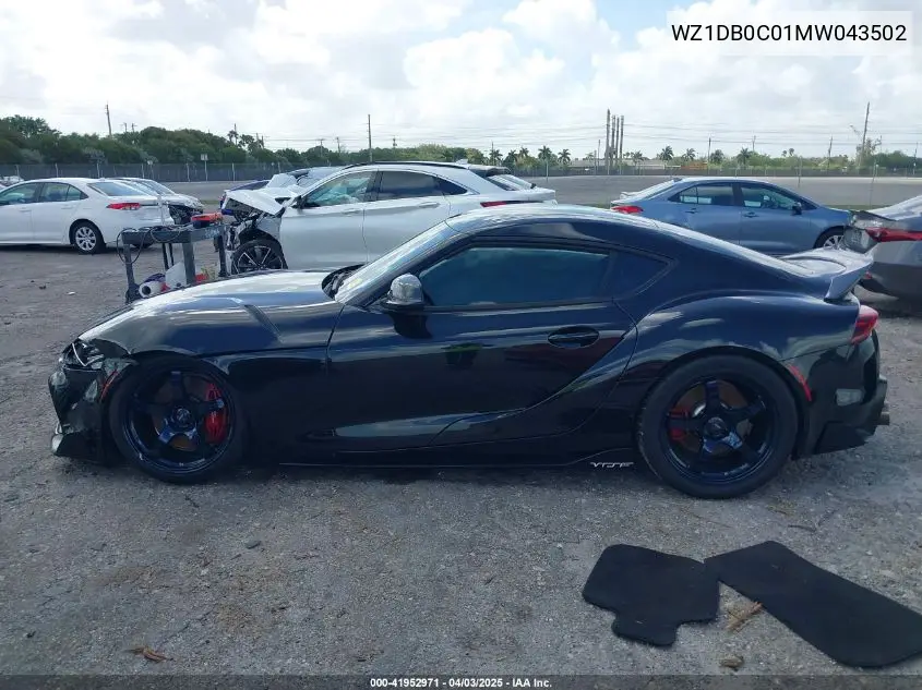 2021 Toyota Gr Supra 3.0 Premium VIN: WZ1DB0C01MW043502 Lot: 41952971
