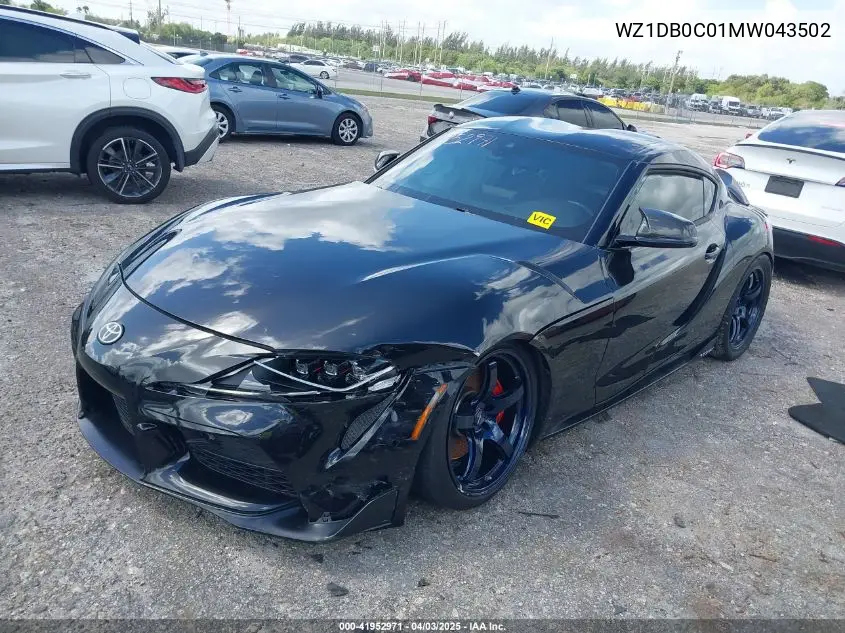 2021 Toyota Gr Supra 3.0 Premium VIN: WZ1DB0C01MW043502 Lot: 41952971