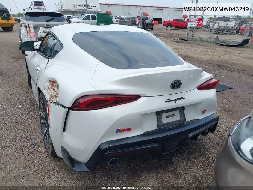 2021 Toyota Gr Supra 2.0 VIN: WZ1DB2C0XMW043249 Lot: 42085092