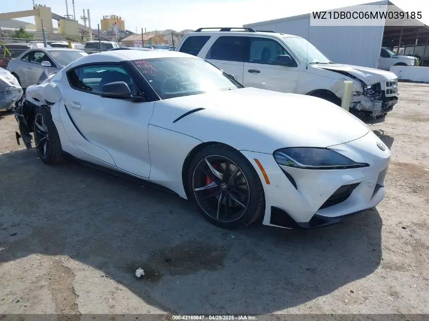 2021 Toyota Gr Supra 3.0 Premium VIN: WZ1DB0C06MW039185 Lot: 42160847
