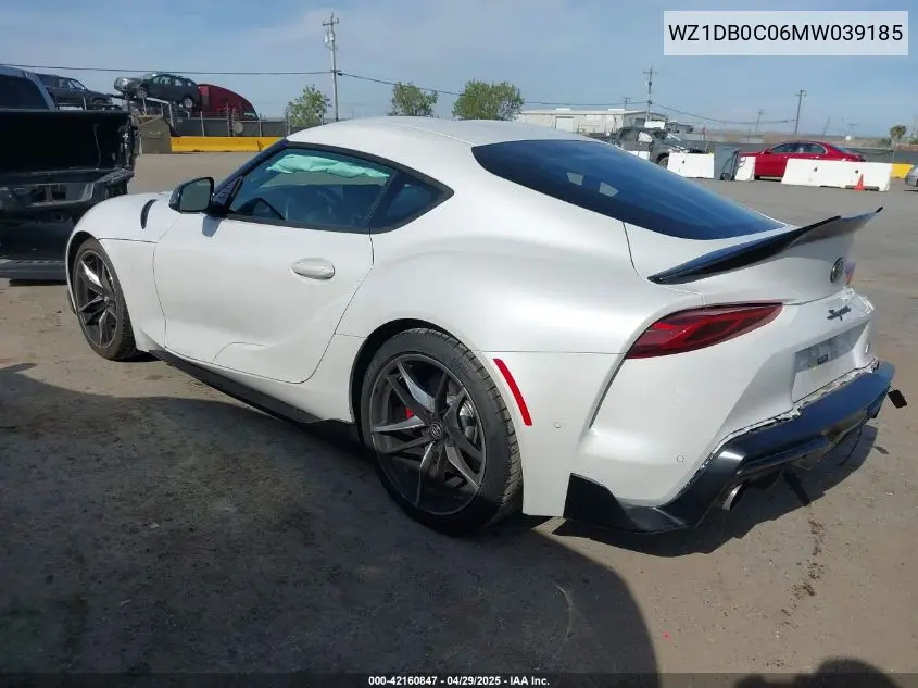 2021 Toyota Gr Supra 3.0 Premium VIN: WZ1DB0C06MW039185 Lot: 42160847