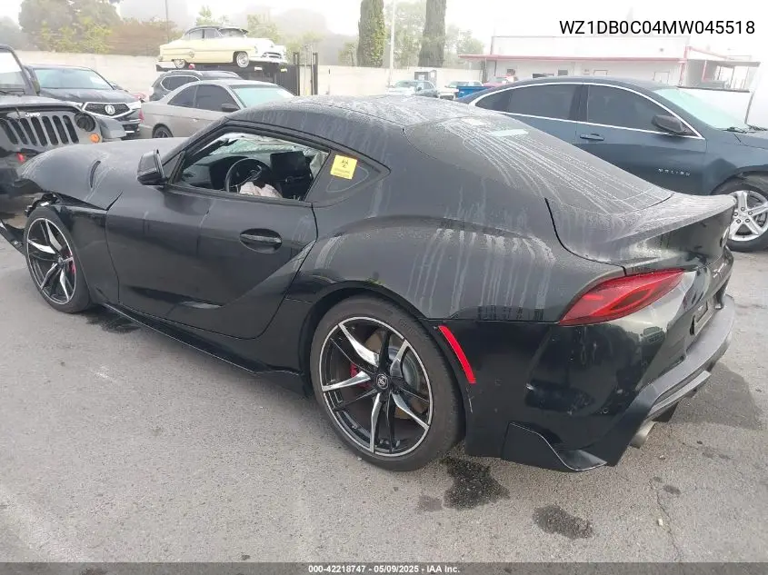 2021 Toyota Gr Supra 3.0 Premium VIN: WZ1DB0C04MW045518 Lot: 42218747