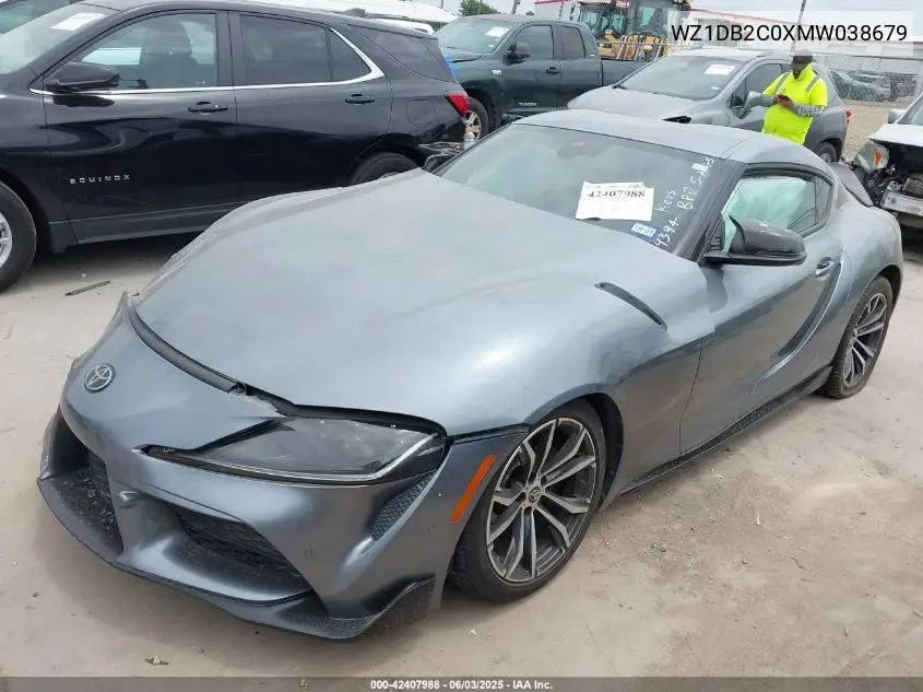 2021 Toyota Gr Supra 2.0 VIN: WZ1DB2C0XMW038679 Lot: 42407988