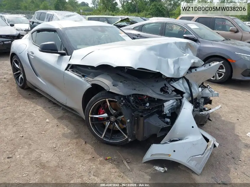 2021 Toyota Gr Supra 3.0 Premium VIN: WZ1DB0C05MW038206 Lot: 42473042