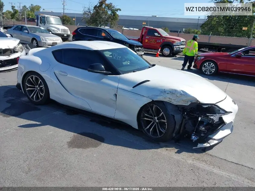 2021 Toyota Gr Supra 2.0 VIN: WZ1DB2C01MW039946 Lot: 42519516