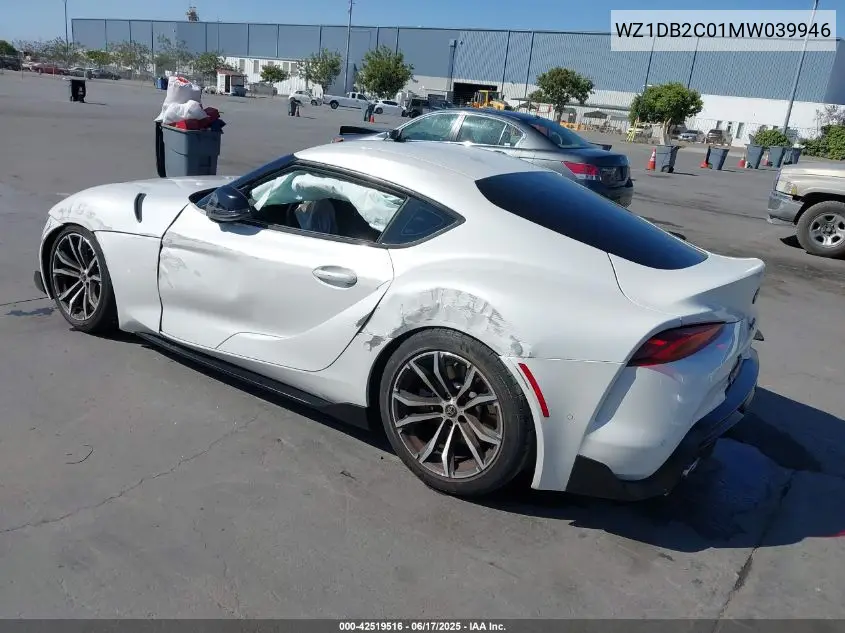 2021 Toyota Gr Supra 2.0 VIN: WZ1DB2C01MW039946 Lot: 42519516