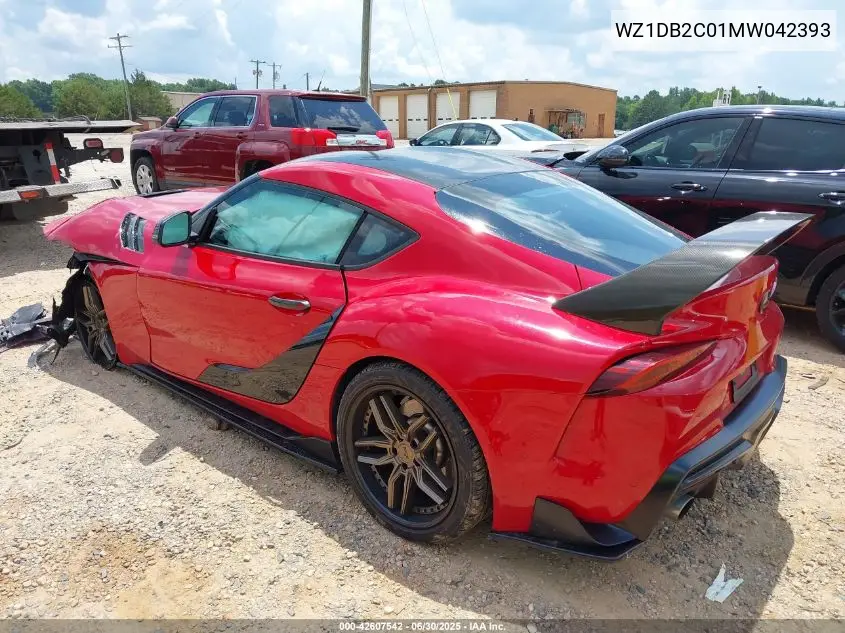 2021 Toyota Gr Supra 2.0 VIN: WZ1DB2C01MW042393 Lot: 42607542