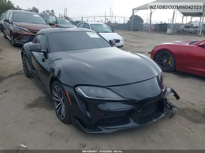 2021 Toyota Gr Supra 2.0 VIN: WZ1DB2C07MW042723 Lot: 48652995