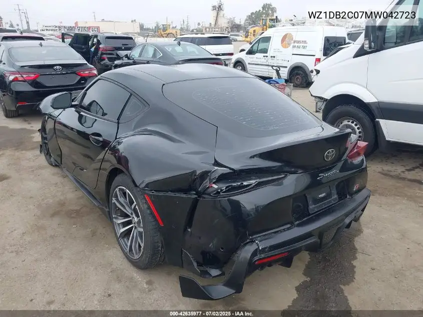 2021 Toyota Gr Supra 2.0 VIN: WZ1DB2C07MW042723 Lot: 48652995