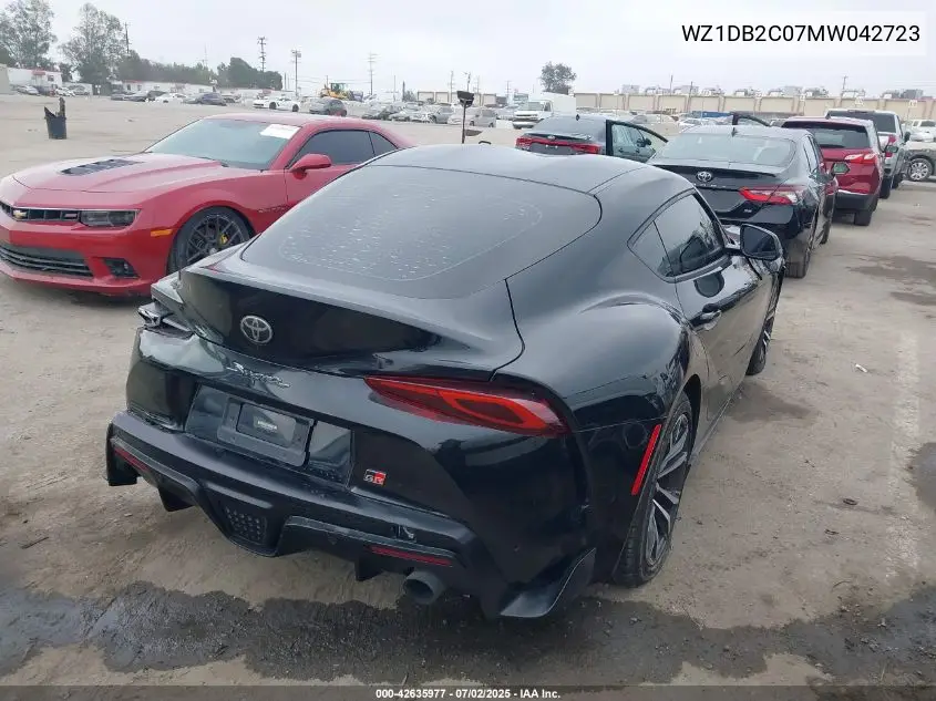 2021 Toyota Gr Supra 2.0 VIN: WZ1DB2C07MW042723 Lot: 48652995